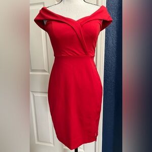 Chic Off-Shoulder Red Mini Dress